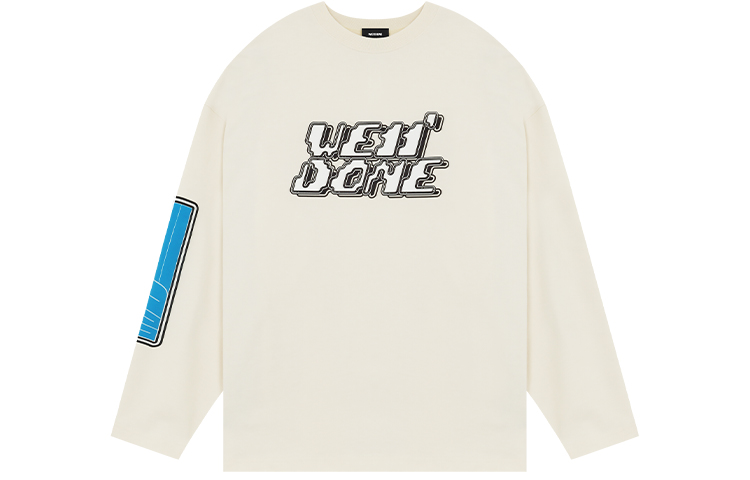 WE11DONE SS22 Unisex Long Sleeve Logo T-Shirt Ivory White WD-TT1-22-701-U-IV 圖 2