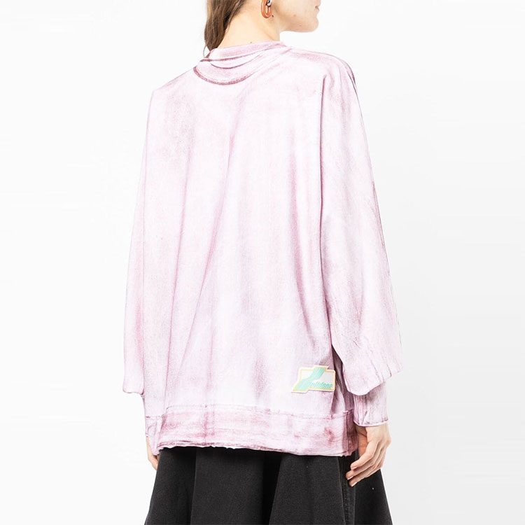 WE11DONE SS22 Unisex Pink Purple Logo Washed Effect Long Sleeve Tee. WD-TT1-22-580-U-RD 圖 5