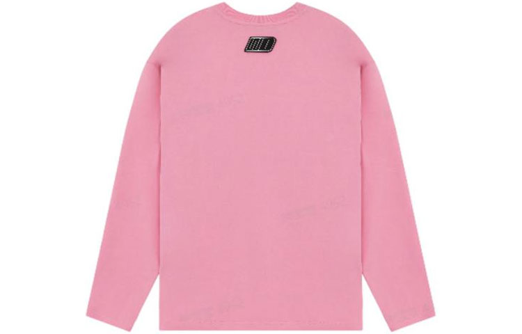 WE11DONE SS22 Unisex Pink Sweatshirt with Rainbow Logo Design Long Sleeve Casual Top WD-TT1-22-653-U-PK 圖 3