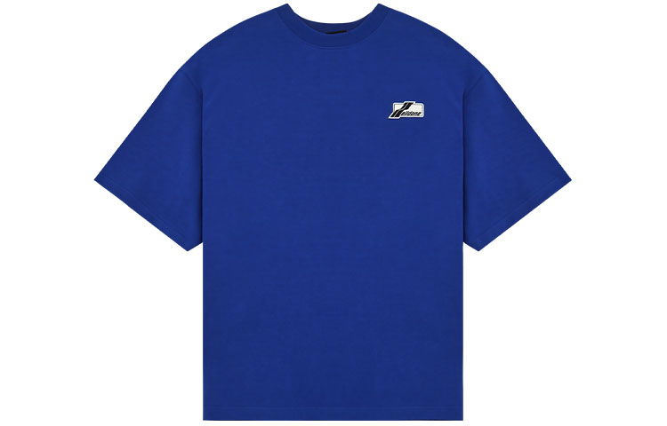 WE11DONE SS22 Unisex Plain Blue Logo Short Sleeve T-Shirt. WD-TT1-22-710-U-BL 圖 2