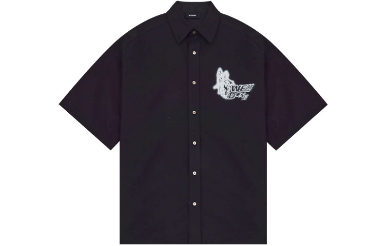 WE11DONE SS22 Unisex Short Sleeve Logo Print Shirt - Black. WD-BL1-22-101-U-BK 圖 2