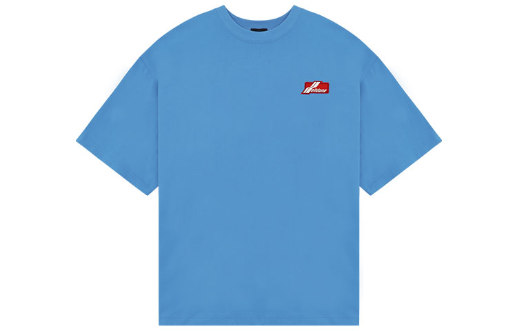 WE11DONE SS22 Unisex Sky Blue T-Shirt with Small Chest Logo. WD-TT1-22-710-U-SK