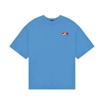 WE11DONE SS22 Unisex Sky Blue T-Shirt with Small Chest Logo. WD-TT1-22-710-U-SK