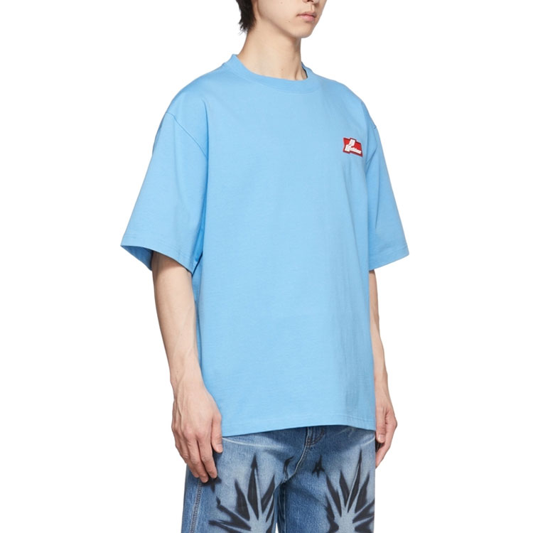 WE11DONE SS22 Unisex Sky Blue T-Shirt with Small Chest Logo. WD-TT1-22-710-U-SK 圖 4