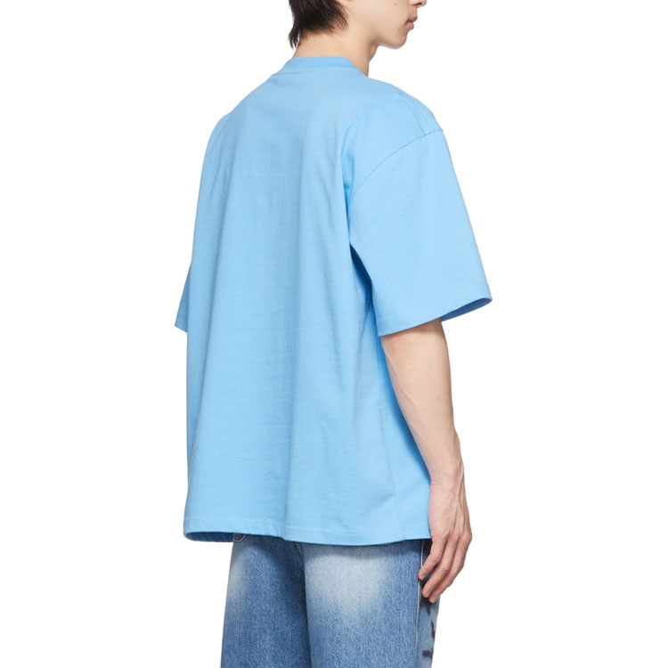 WE11DONE SS22 Unisex Sky Blue T-Shirt with Small Chest Logo. WD-TT1-22-710-U-SK 圖 5