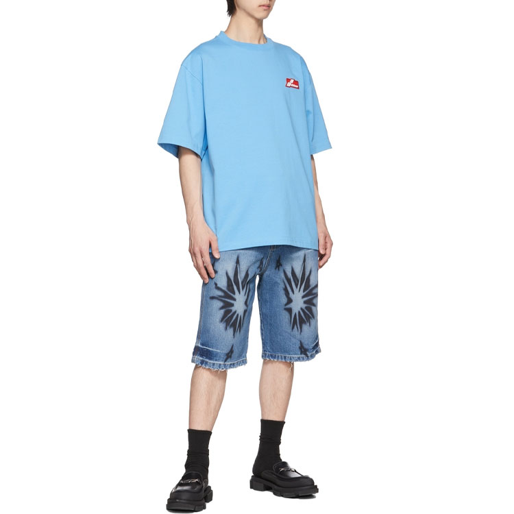 WE11DONE SS22 Unisex Sky Blue T-Shirt with Small Chest Logo. WD-TT1-22-710-U-SK 圖 6