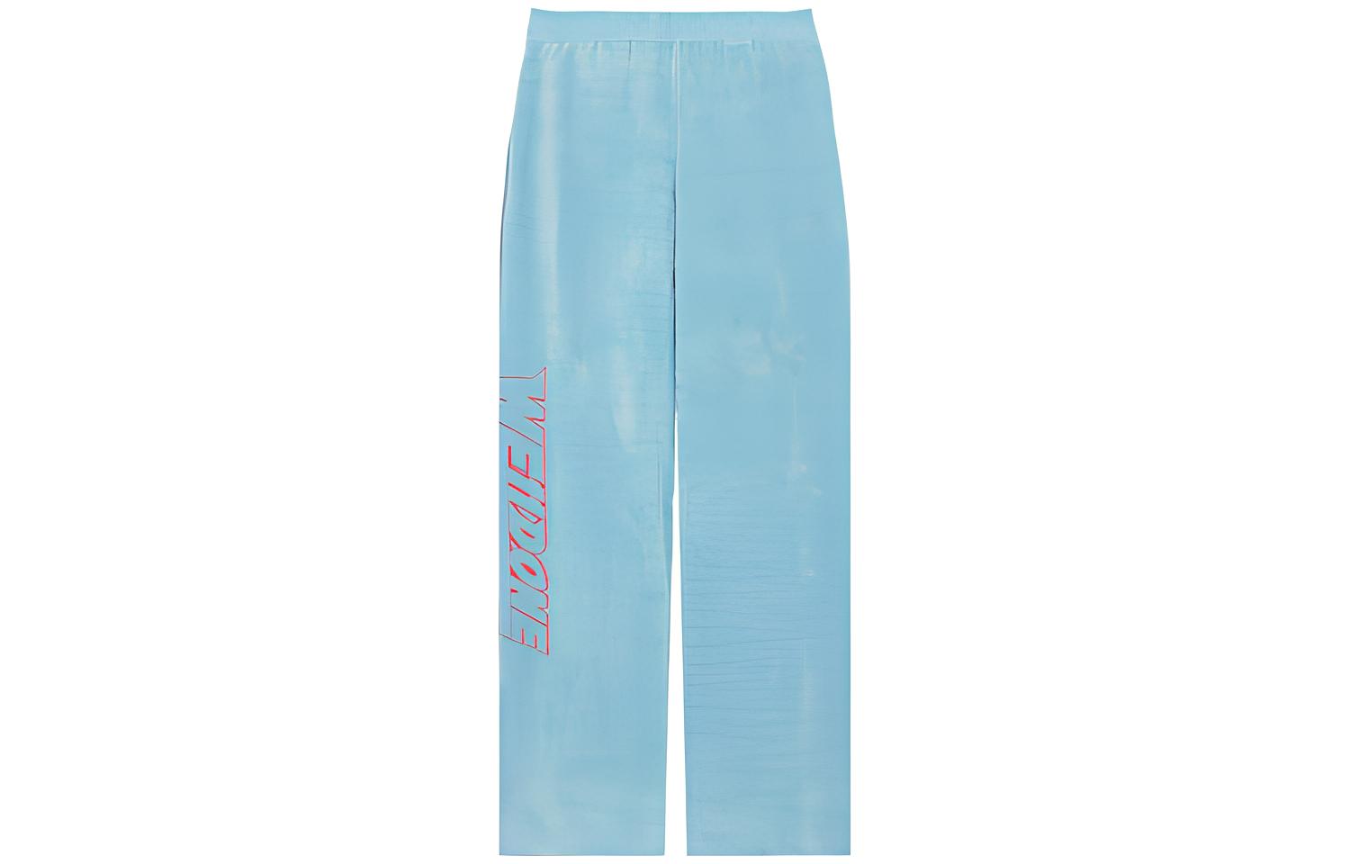 WE11DONE SS22 Unisex Straight-Leg Gradient Logo Pants - Blue WD-KP1-22-626-U-SK