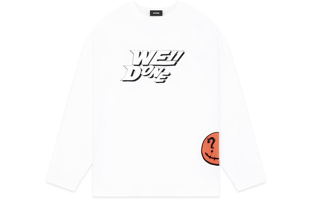 WE11DONE SS22 Unisex White Letter Print Long-Sleeve Pullover T-Shirt WD-TT1-22-631-U-WH 圖 2