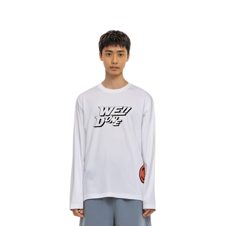 WE11DONE SS22 Unisex White Letter Print Long-Sleeve Pullover T-Shirt WD-TT1-22-631-U-WH 圖 3