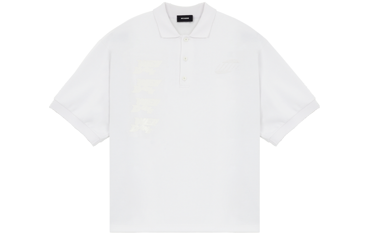 WE11DONE SS22 Unisex White Logo Side Striped Short-Sleeve Polo Shirt WD-TT1-22-537-U-WH 圖 2