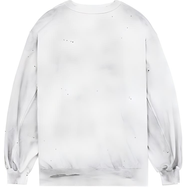 Lookbook WE11DONE SS22 Unisex White Washed Graphic Print Sweatshirt WD-TS1-22-716-U-WH