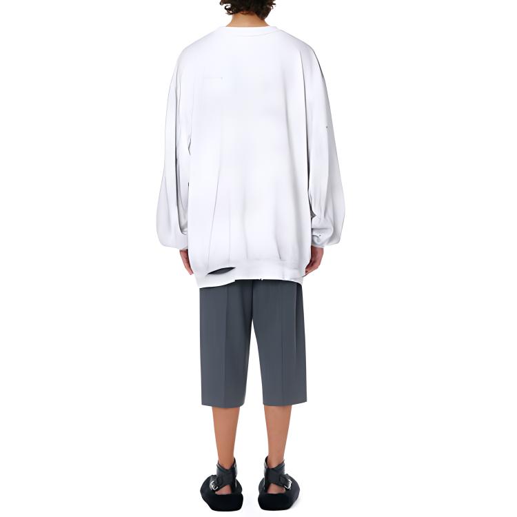 Purchase WE11DONE SS22 Unisex White Washed Graphic Print Sweatshirt WD-TS1-22-716-U-WH