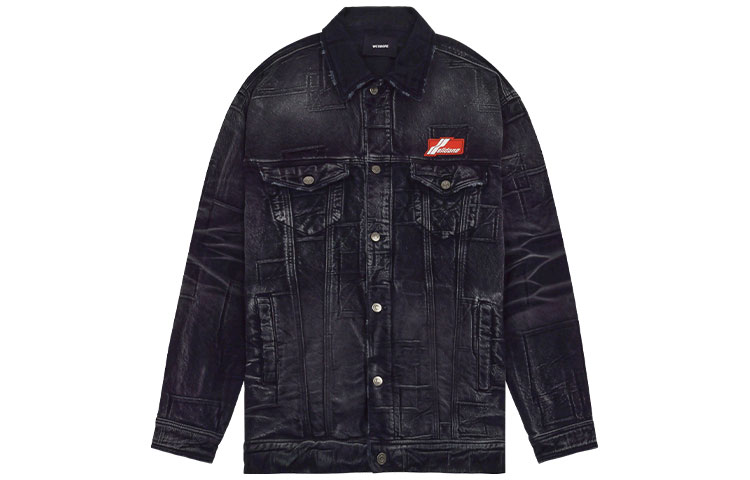 Order WE11DONE SS22 水洗黑牛仔標誌外套 男女休閒外套 WD-DJ1-22-366-U-WB