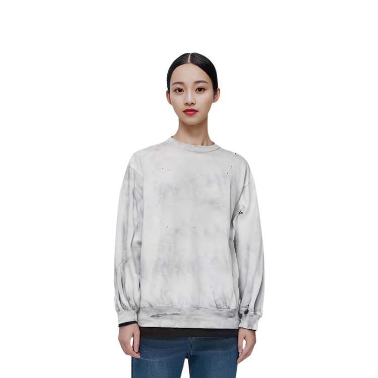 WE11DONE SS22 Washed Creased Long Sleeve Sweatshirt White Unisex. WD-TS1-22-620-U-WH 圖 4