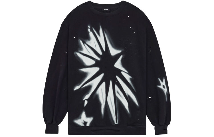 WE11DONE SS22 Washed Graphic Print Unisex Sweatshirt Black WD-TS1-22-716-U-BK 圖 2