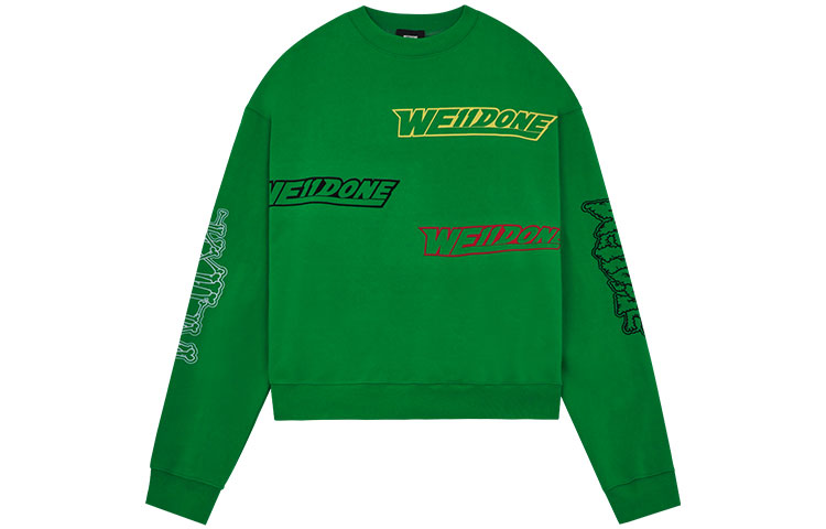 WE11DONE SS22 Washed Green Logo Sweatshirt Unisex. WD-TS1-22-654-U-GR 圖 2