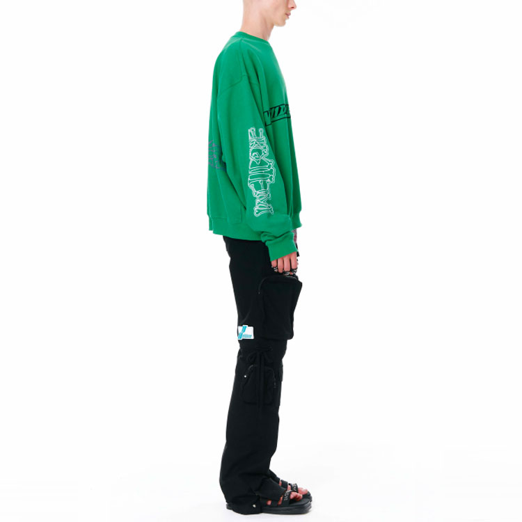 WE11DONE SS22 Washed Green Logo Sweatshirt Unisex. WD-TS1-22-654-U-GR 圖 6