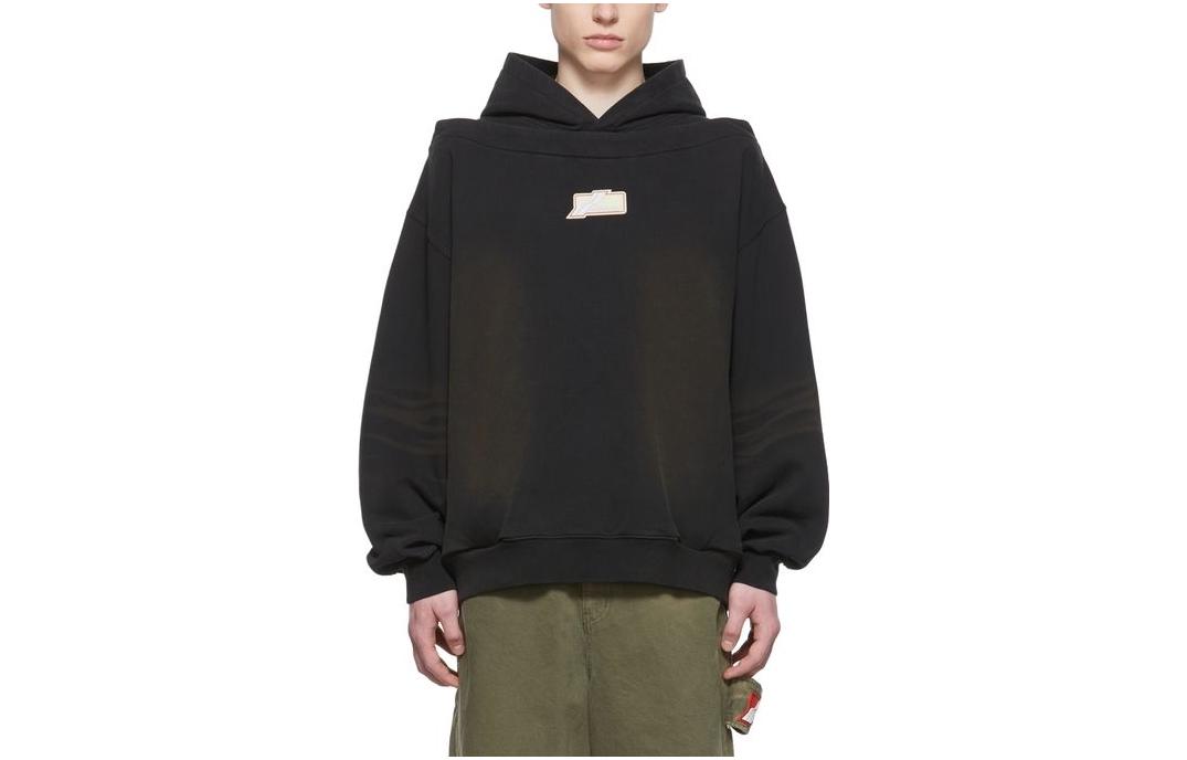 Order WE11DONE SS22 Sudadera con Capucha Logo Lavado Unisex Negra. WD-TH1-22-509-U-BK