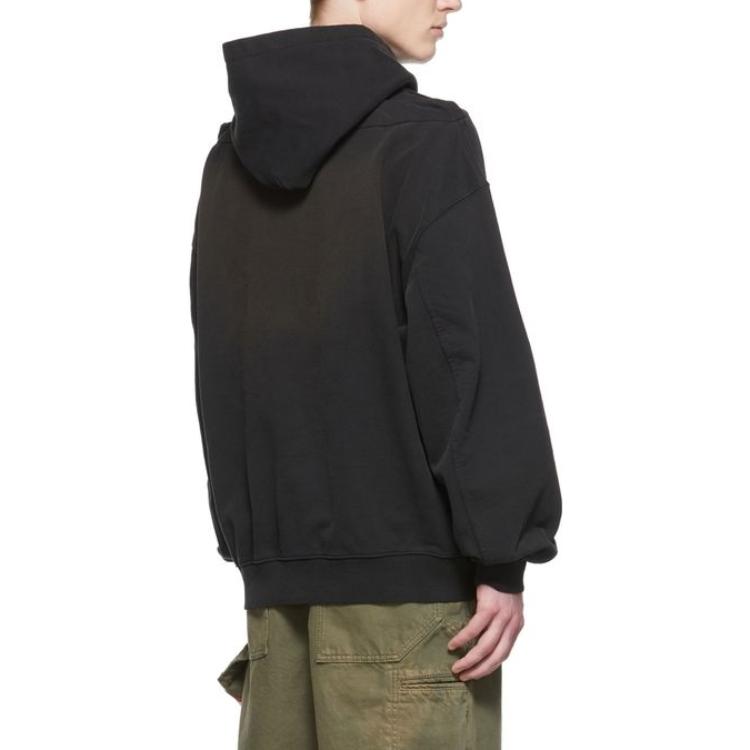 Shop WE11DONE SS22 Sudadera con Capucha Logo Lavado Unisex Negra. WD-TH1-22-509-U-BK