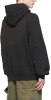 Shop WE11DONE SS22 水洗標誌印花連帽上衣 男女款 黑色 WD-TH1-22-509-U-BK