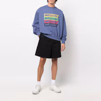 Lookbook WE11DONE SS22 水洗海軍藍標誌情侶款長袖衛衣 男女人氣款式 WD-TS1-22-651-U-NV
