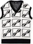 Buy WE11DONE SS22 Rompi Rajut V-Neck Logo Geometris Putih Unisex WD-KV1-22-652-U-IV