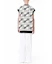 Purchase WE11DONE SS22 Rompi Rajut V-Neck Logo Geometris Putih Unisex WD-KV1-22-652-U-IV