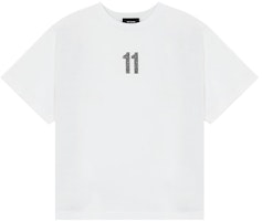 WE11DONE SS22 White Logo Graphic Unisex Couple T-Shirt WD-TT1-22-552-W-WH WE11DONE SS22 White Logo Graphic Unisex Couple T-Shirt WD-TT1-22-552-W-WH