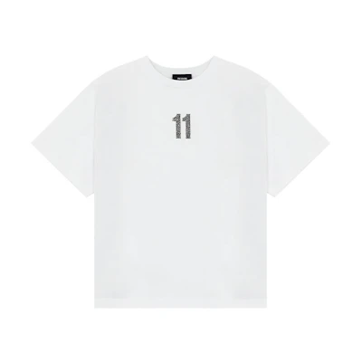 WE11DONE SS22 White Logo Graphic Unisex Couple T-Shirt WD-TT1-22-552-W-WH
