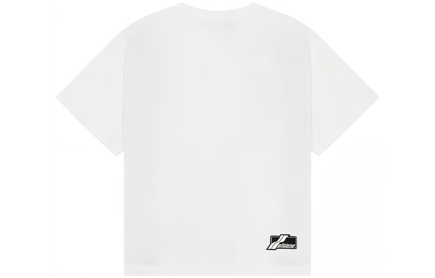 Lookbook WE11DONE SS22 白色經典標誌圖案情侶款T恤 WD-TT1-22-552-W-WH