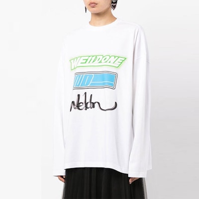 WE11DONE SS22 白色長袖印Logo印花T恤 男女通用 WD-TT1-22-717-U-WH Purchase WE11DONE SS22 白色長袖印Logo印花T恤 男女通用 WD-TT1-22-717-U-WH