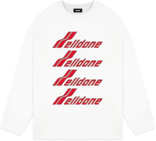 WE11DONE SS22 White Pullover Sweatshirt with Front Logo Print Unisex Long Sleeve WD-TT1-22-851-U-WH WE11DONE SS22 White Pullover Sweatshirt with Front Logo Print Unisex Long Sleeve WD-TT1-22-851-U-WH