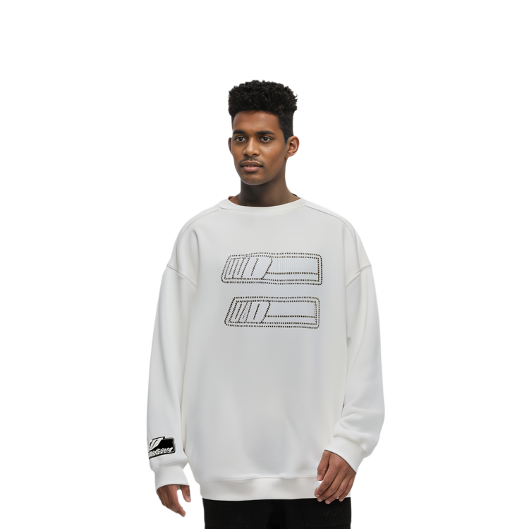 Purchase WE11DONE SS22 白色水鑽Logo男女長袖圓領衛衣 WD-TS1-22-538-U-WH