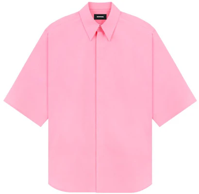 WE11DONE SS23 Pink Short Sleeve Button-Up Shirt with Solid Collar. WD-SH1-23-213-M-PK Buy WE11DONE SS23 Pink Short Sleeve Button-Up Shirt with Solid Collar. WD-SH1-23-213-M-PK