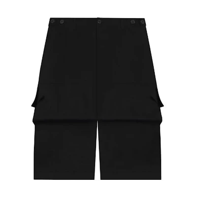 WE11DONE SS23 Solid Color Straight Casual Shorts WD-PT1-23-299-M-BK