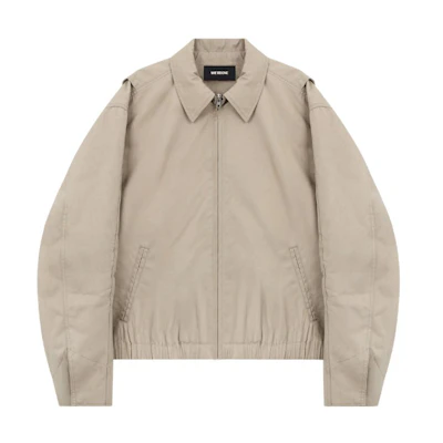 WE11DONE SS23 Beige Solid Color Zip Jacket Unisex WD-DJ1-23-336-U-BG