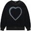 Order WE11DONE SS23 黑色心形图案卫衣 男女款 WD-TS1-23-809-U-BK