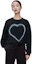 Lookbook WE11DONE SS23 黑色心形图案卫衣 男女款 WD-TS1-23-809-U-BK