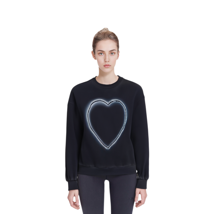 WE11DONE SS23 Black Heart Graphic Sweatshirt Unisex WD-TS1-23-809-U-BK 圖 4