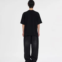 Purchase WE11DONE SS23 黑色愛心泰迪熊圖案男女同款T恤 WD-TT1-23-730-U-BK