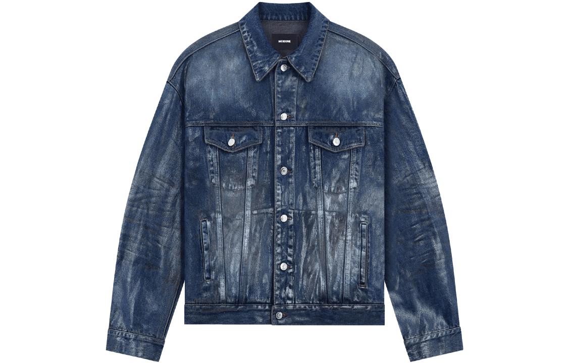 WE11DONE SS23 Blue Washed Button-Up Oversized Denim Jacket Unisex WD-DJ1-23-318-U-BL