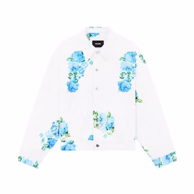 WE11DONE SS23 Floral Print Single-Breasted Jacket Unisex WD-JK1-23-245-U-WH
