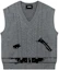 Buy WE11DONE SS23 Rompi Rajut V-Neck Grafis Unisex Abu-Abu. WD-KV1-23-617-U-GY