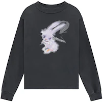 WE11DONE SS23 Grey Rabbit Graphic Cartoon Unisex Pullover Sweatshirt WD-TT1-23-792-U-CH WE11DONE SS23 Grey Rabbit Graphic Cartoon Unisex Pullover Sweatshirt WD-TT1-23-792-U-CH