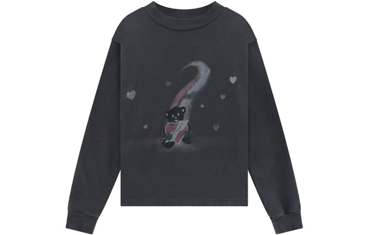 Order WE11DONE SS23 灰色泰迪熊印花男女款圓領汗衫 WD-TT1-23-793-U-CH