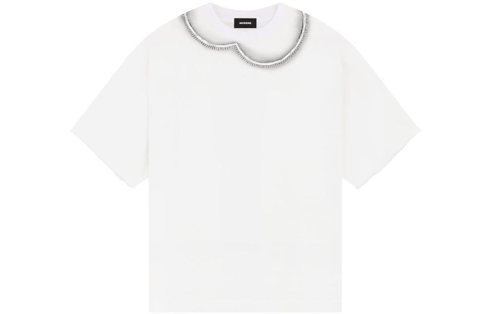 WE11DONE SS23 Heart Pattern Unisex White T-Shirt. WD-TT1-23-830-U-IV 圖 2