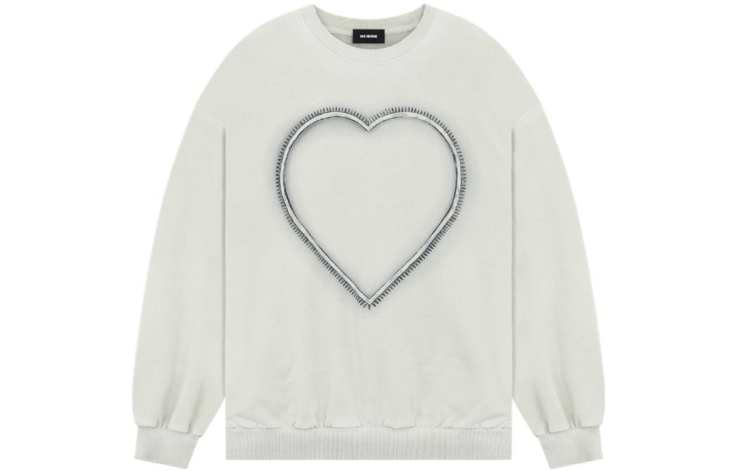 WE11DONE SS23 Ivory Heart Print Crewneck Long Sleeve Unisex Sweatshirt WD-TS1-23-809-U-IV 圖 2