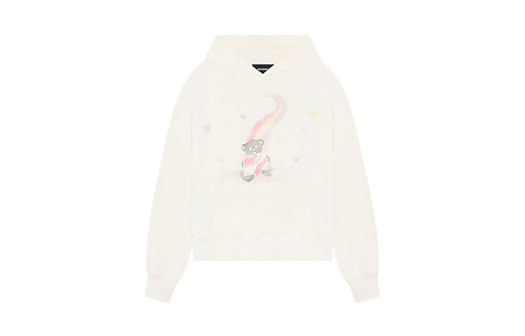 Order WE11DONE SS23 Ivory Teddy Bear Graphic Hoodie Unisex Gift Box Edition. WD-TH1-23-732-U-IV