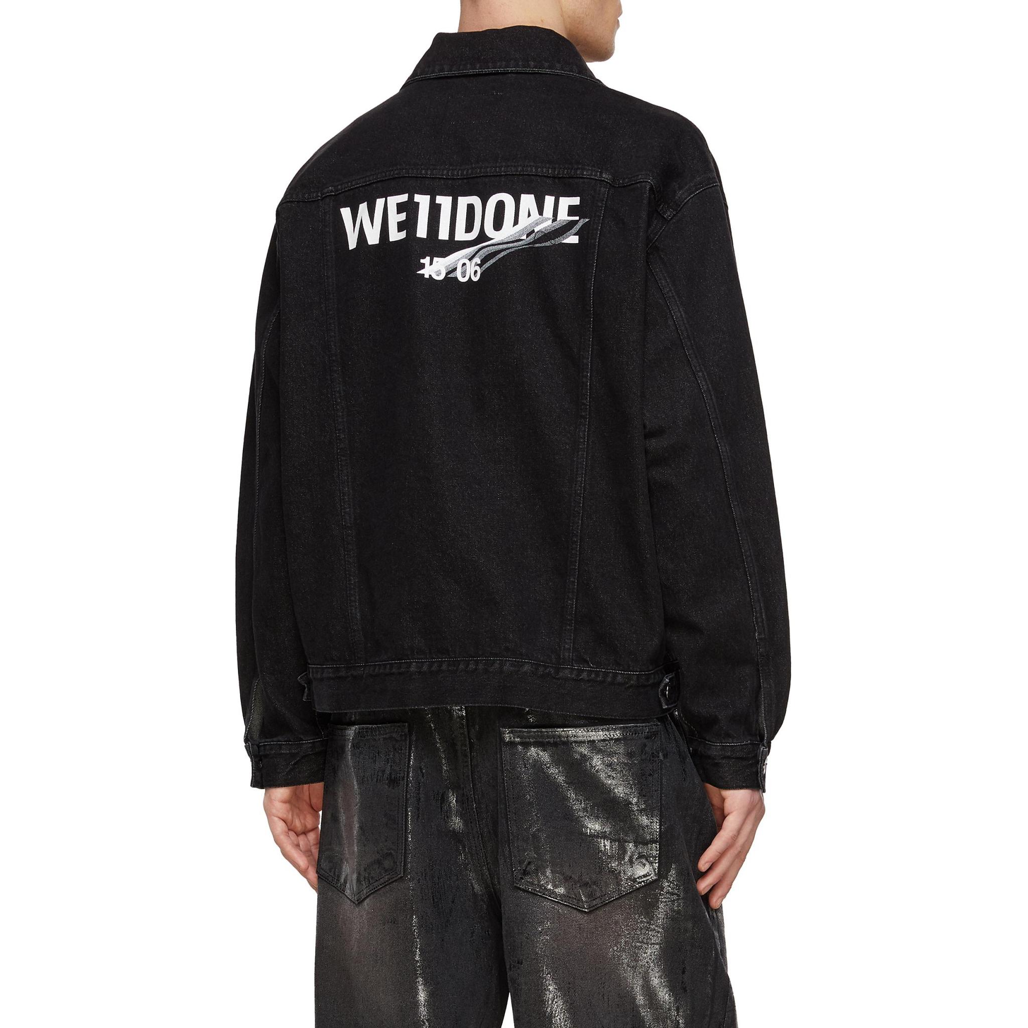 Purchase WE11DONE SS23 logo印花休閒牛仔外套 中性款 黑色 WD-DJ1-23-913-U-BK