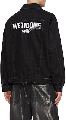 WE11DONE SS23 logo印花休閒牛仔外套 中性款 黑色 WD-DJ1-23-913-U-BK Purchase WE11DONE SS23 logo印花休閒牛仔外套 中性款 黑色 WD-DJ1-23-913-U-BK